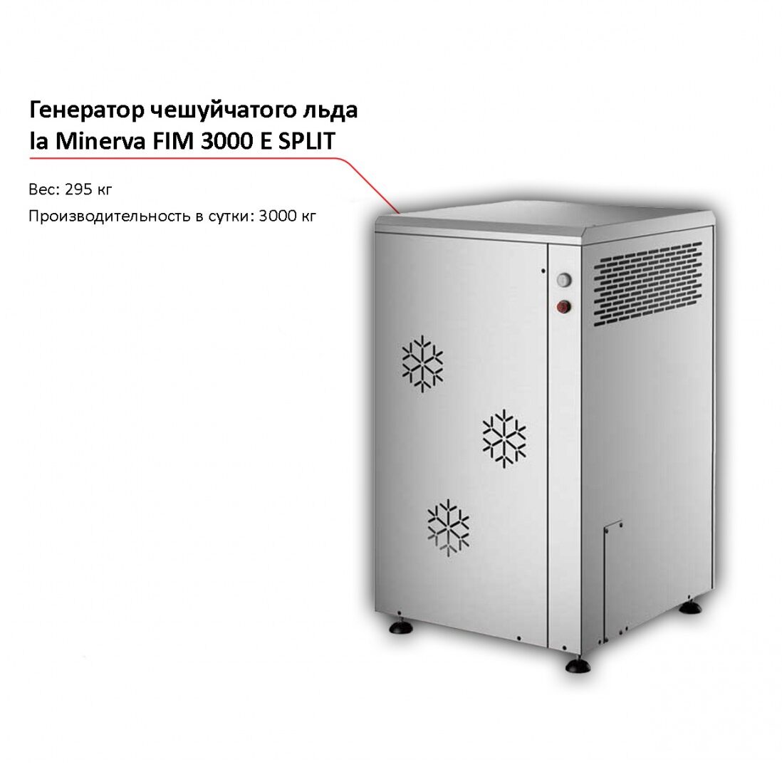 Льдогенератор чешуйчатого льда la Minerva FIM 3000 E SPLIT-1