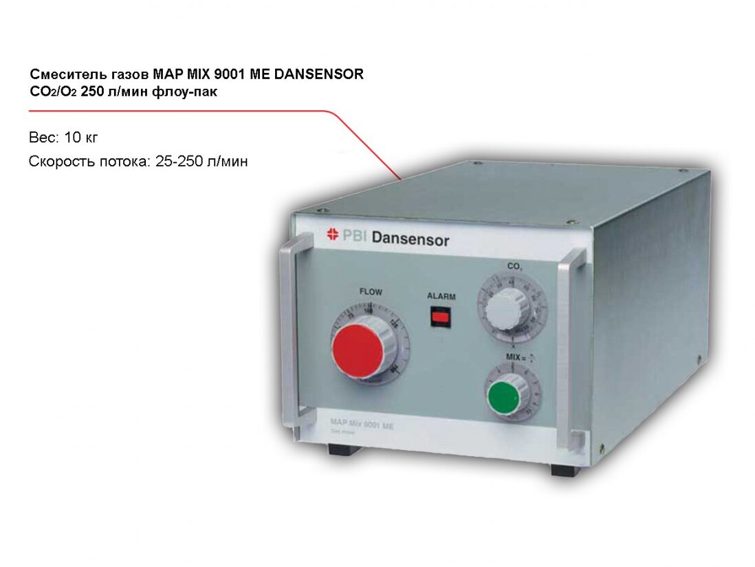 Смеситель газов Dansensor MAP Mix 9001 ME CO2/O2, 250 л/мин флоу-пак-1