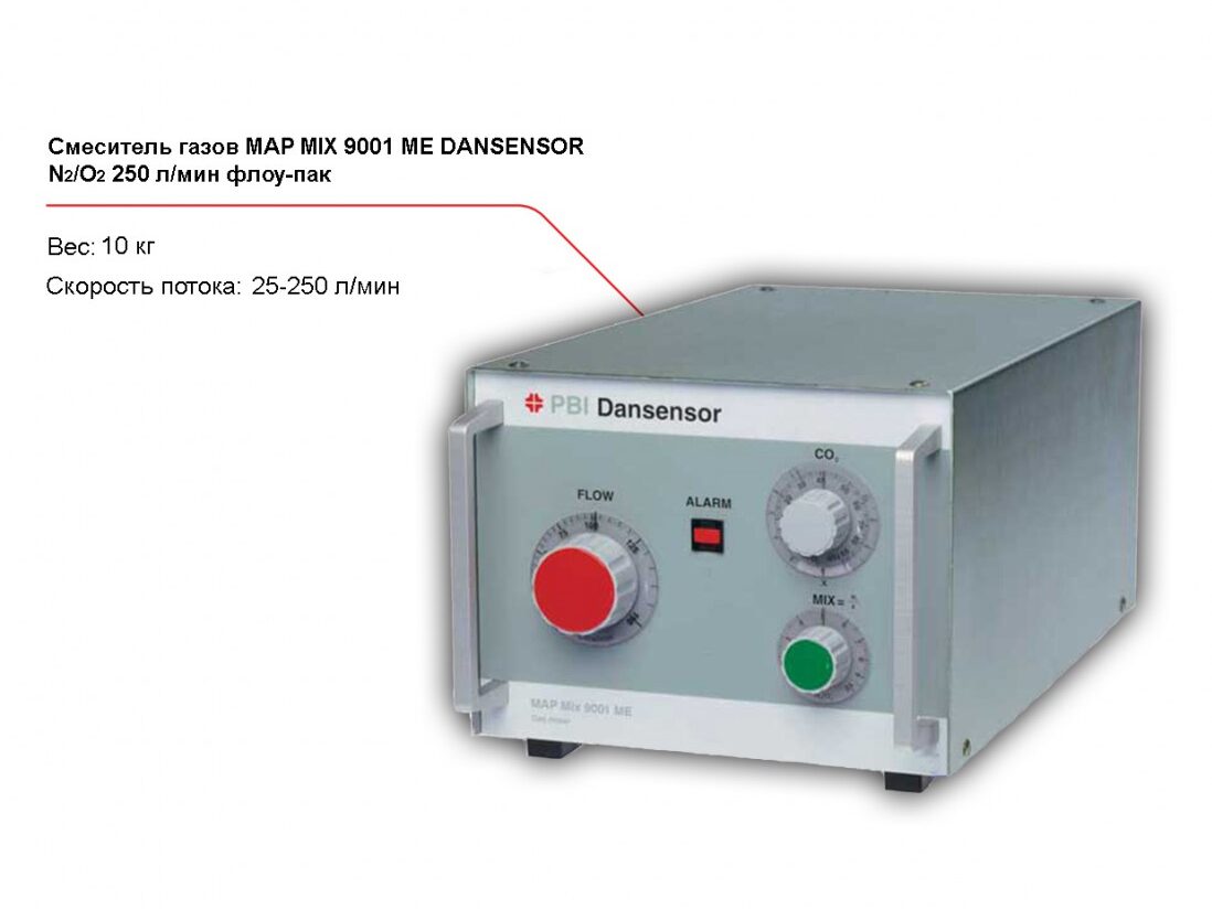 Смеситель газов Dansensor MAP Mix 9001 ME N2/O2, 250 л/мин флоу-пак-1